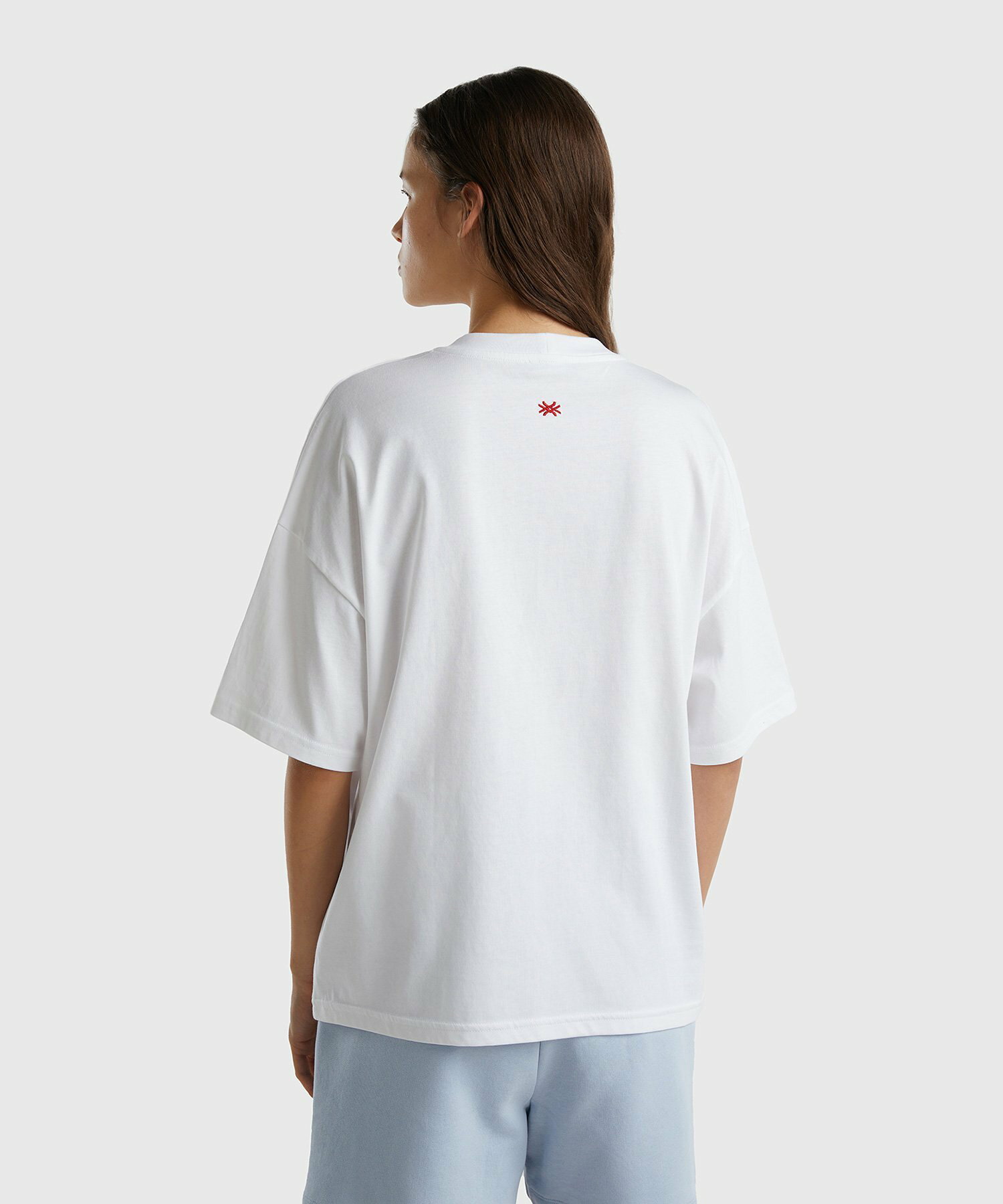 (W)フロントフラワー半袖Tシャツ・カットソー